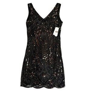 gianni bini black sequin dress NWT Gianni Bini Black and Silver Sequin Dress